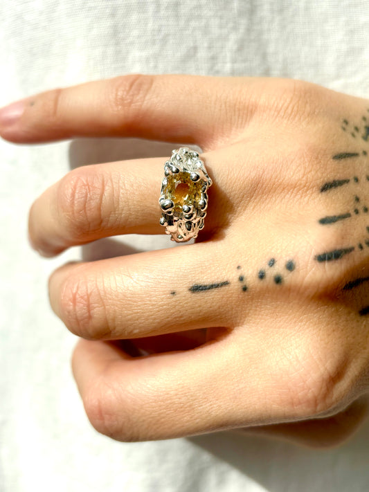 Citrine Swamp Ring - Size 7