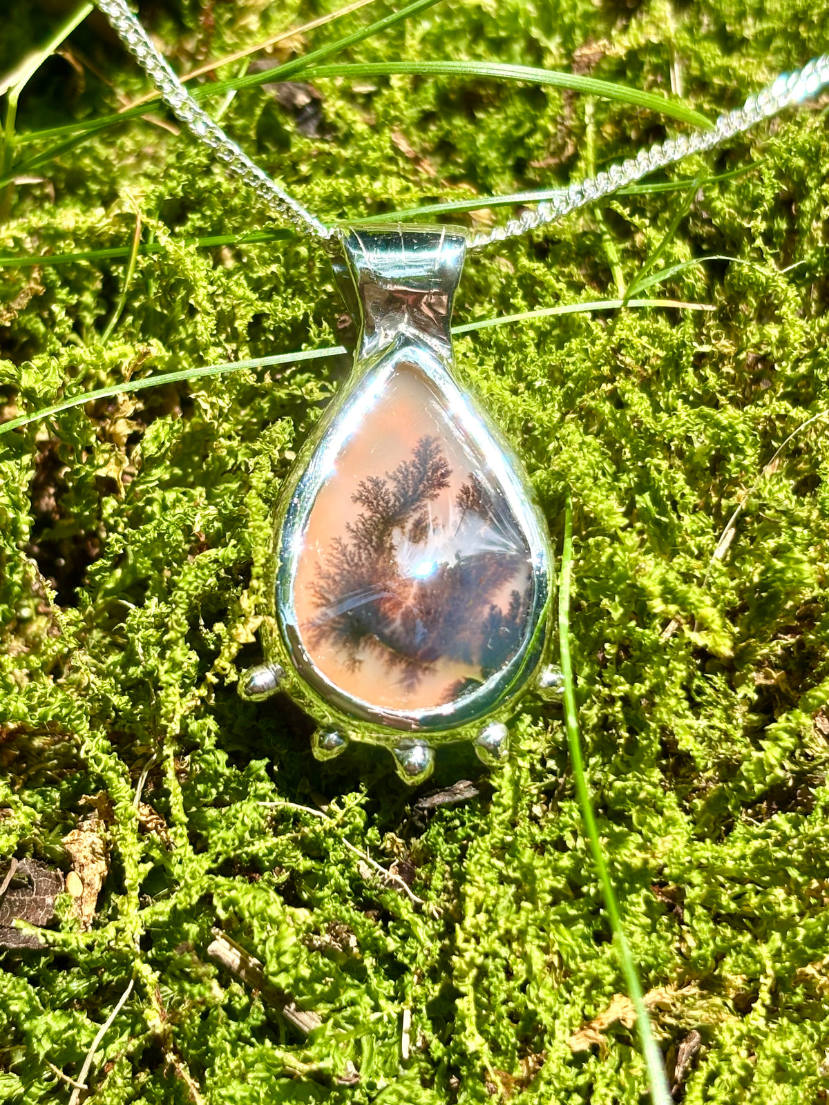 Sunset Dendritic Agate Necklace