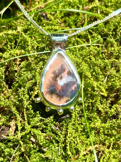 Sunset Dendritic Agate Necklace