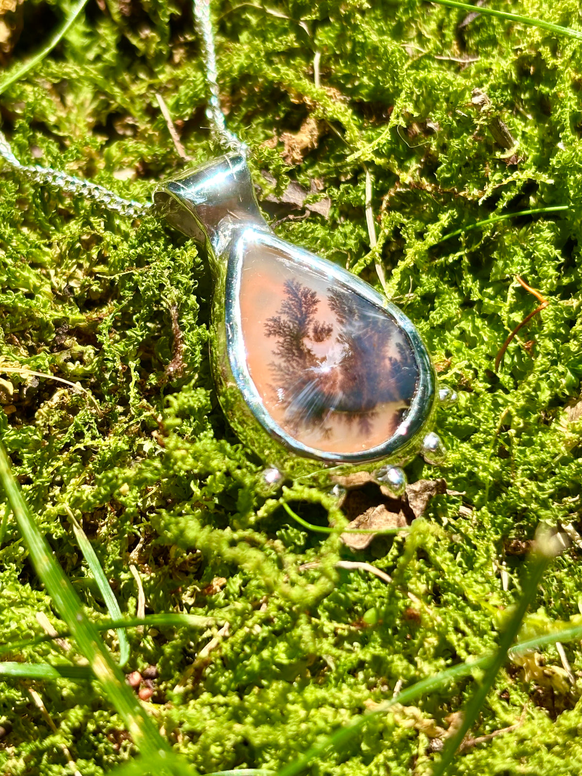 Sunset Dendritic Agate Necklace