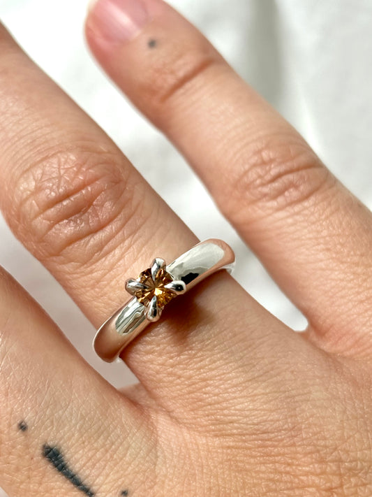 Zircon Sparkle Ring - Size 7