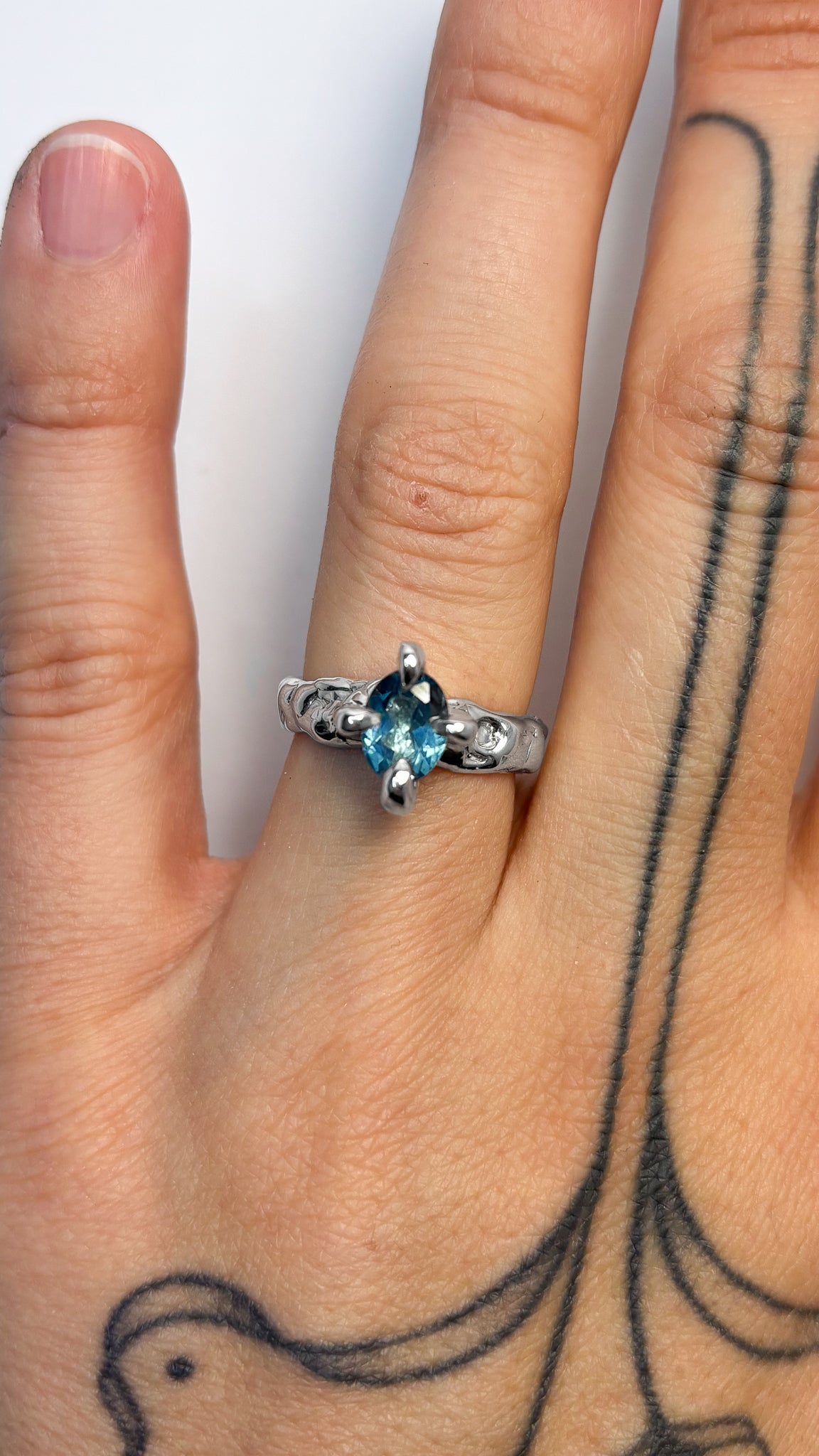 Frozen Tear Ring - Size 6.5