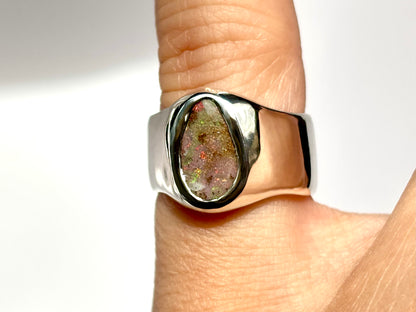 Wide Opal Glitter Band - Size 4.75
