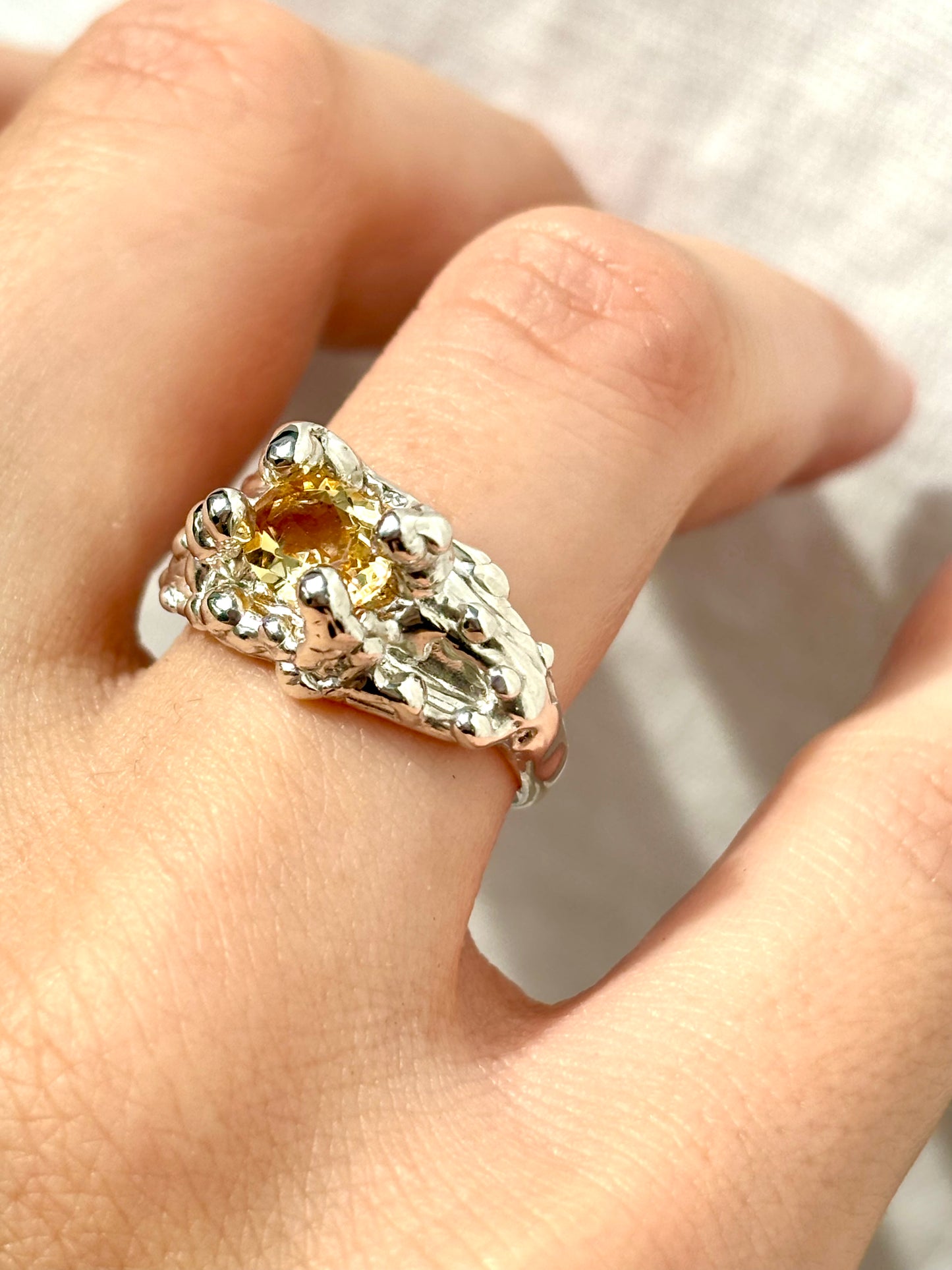 Citrine Swamp Ring - Size 7