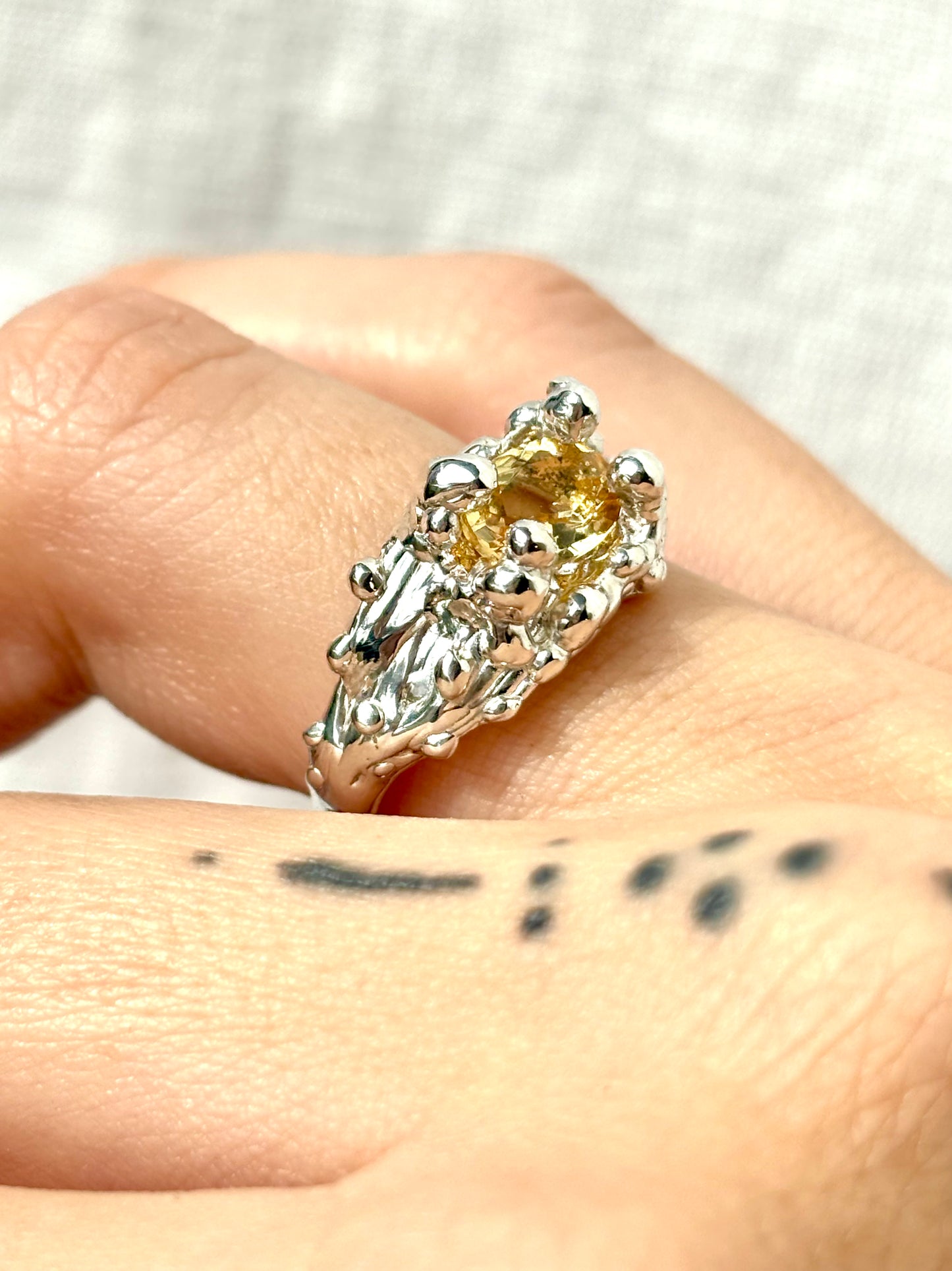 Citrine Swamp Ring - Size 7