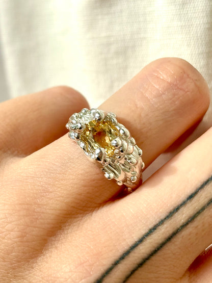 Citrine Swamp Ring - Size 7