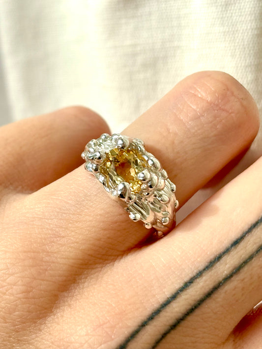 Citrine Swamp Ring - Size 7