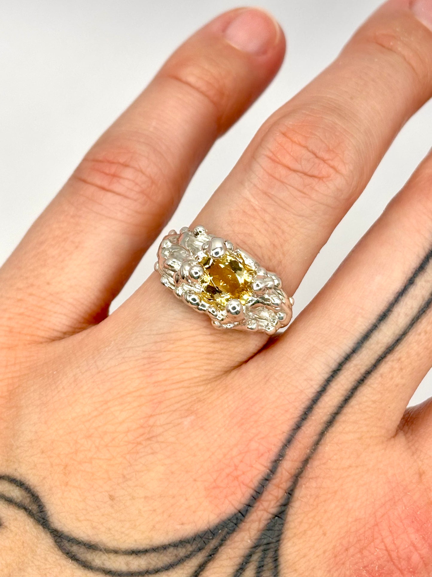 Citrine Swamp Ring - Size 7