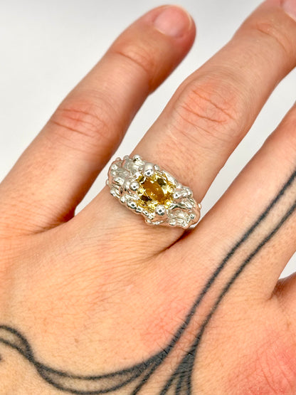Citrine Swamp Ring - Size 7