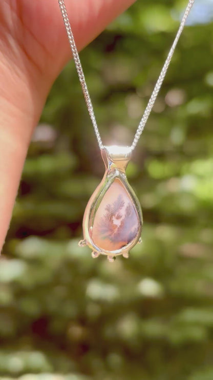 Sunset Dendritic Agate Necklace